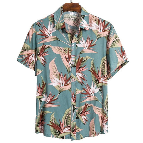 Tropical Loose Fit Button Down S/S