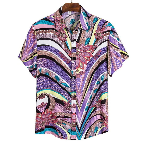 Tropical Loose Fit Button Down S/S