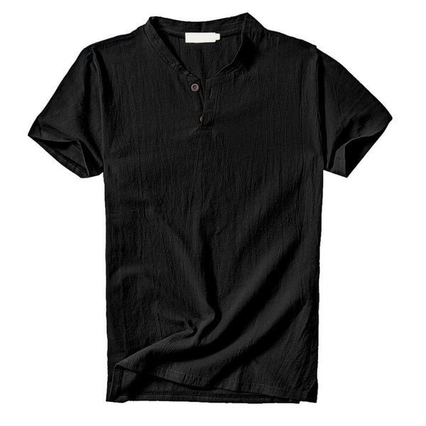Cotton Henley T-Shirt S/S