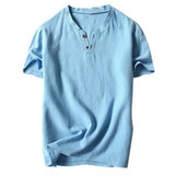 Cotton Henley T-Shirt S/S
