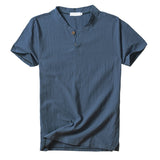 Cotton Henley T-Shirt S/S